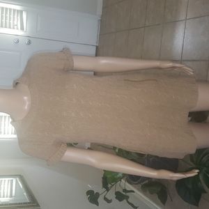 Massimo Dutti m textured pocketed cap sleeve w button wool cashmere